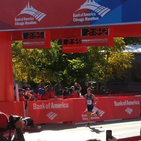 Electric Mirror Residential Inside Sales Manager crosses finish line at Chicago Marathon.