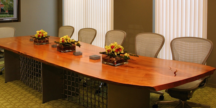 Urban Hadwoods boardroom table in a small office environment.