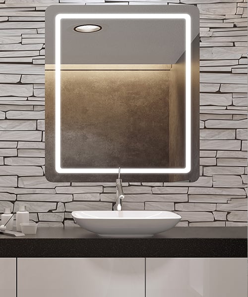 Aria LED Lighted Mirror Image 1