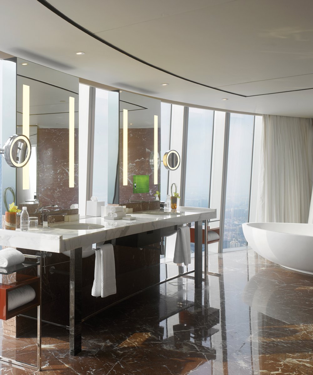 Fusion Lighted Mirror and Lighted Mirror TV at the Four Seasons Guangzhou China