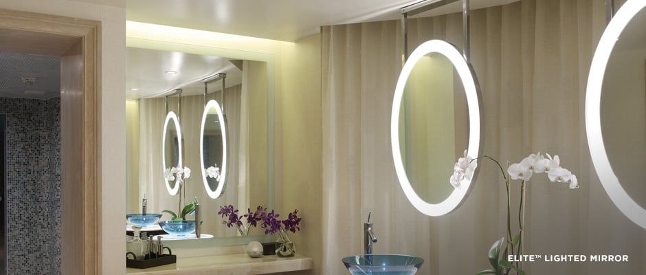 Electric Mirror residential projects Elite Lighted Mirrors