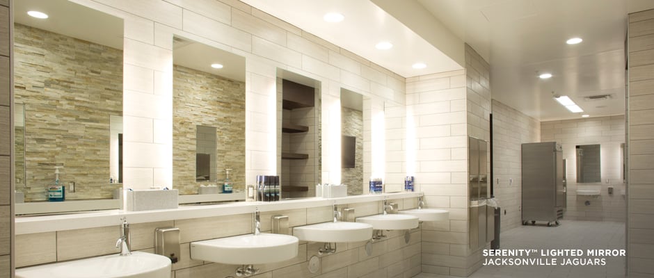 Electric Mirror sports projects Serenity Lighted Mirrors at Jacksonville Jaguars