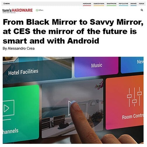 International excitement about Electric Mirror's Savvy Smart Mirror at CES