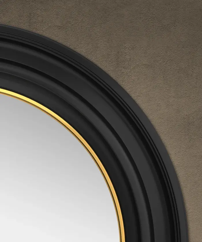F0528 Matte Black Polished Gold Detail