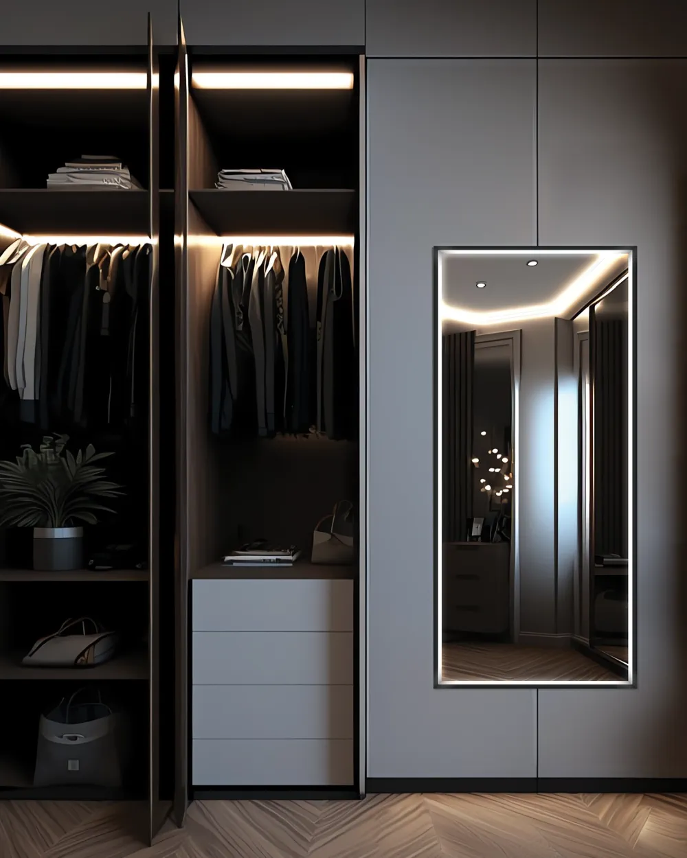 Radiance Lighted Wardrobe Mirror